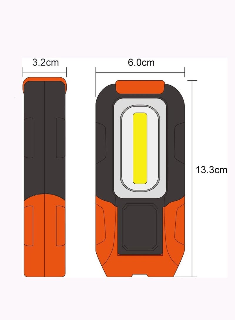 مصباح LED للجيب يعمل بالبطارية، مصباح فحص مغناطيسي قابل للطي، سطوع عالي 200 لومن - Image 4