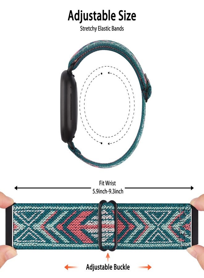توبفيت عبوة من 3+3 أساور مطاطية وسيليكون متوافقة مع أساور Fitbit Versa 4 للنساء/أساور Fitbit Sense 2/أساور Fitbit Versa 3/أساور Fitbit Sense، سوار معصم بديل للنساء والرجال، صغير، A - Image 4
