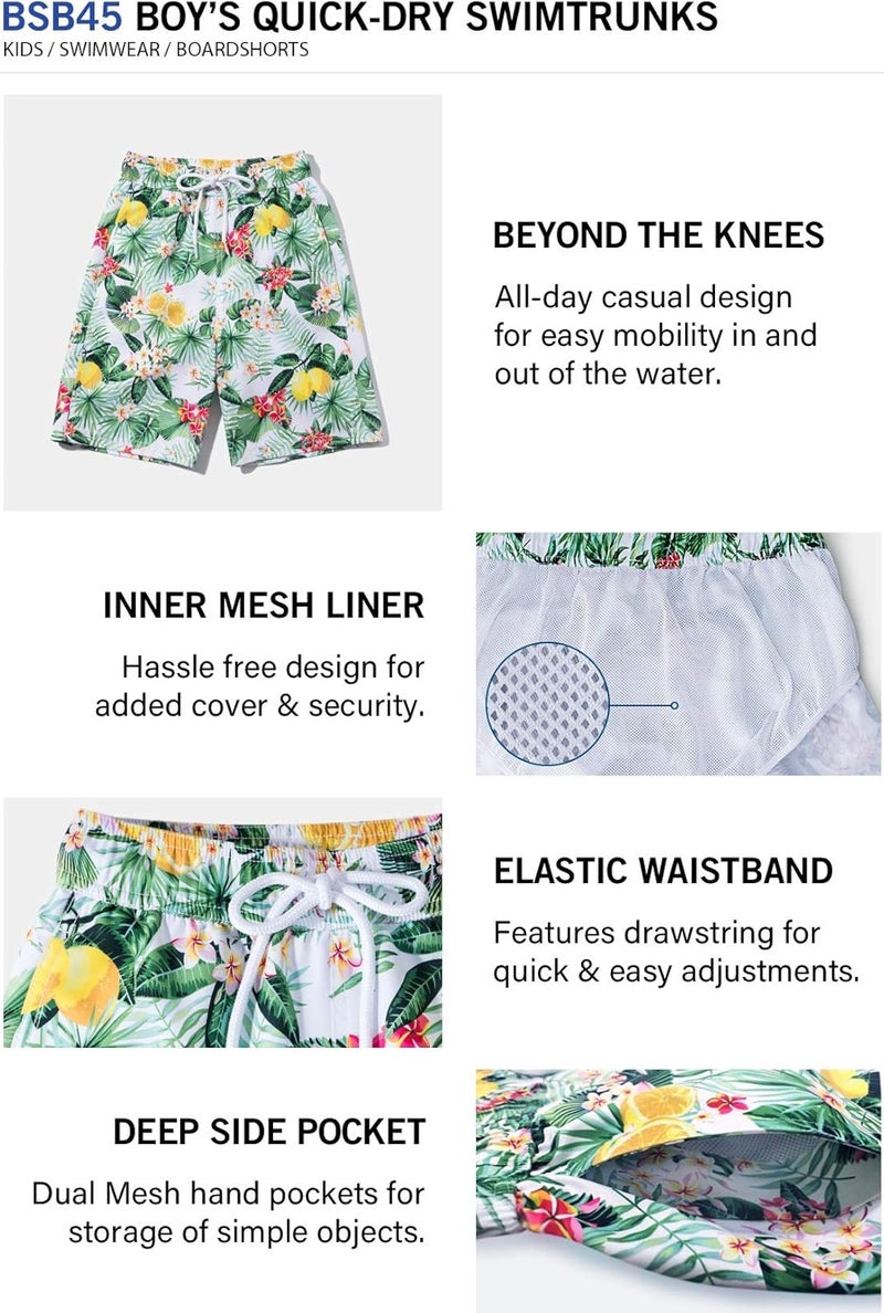 TSLA Boys Swim Trunks, Quick Dry UPF 50+ Beach Board Swim Shorts, Swimsuit Swimwear with Inner Mesh Liner - Image 3