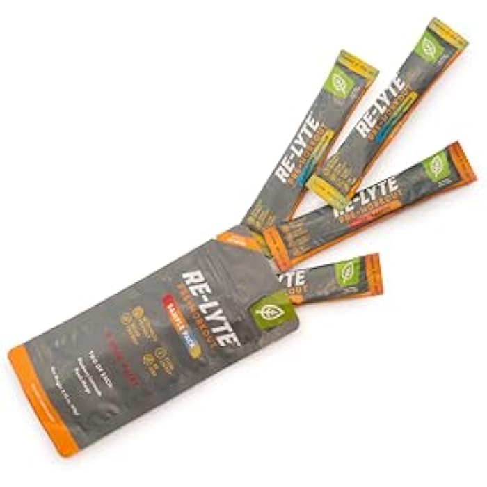 REDMOND Re-Lyte Pre-Workout Drink Mix, Sampler Pack, 4 Sticks - Image 5