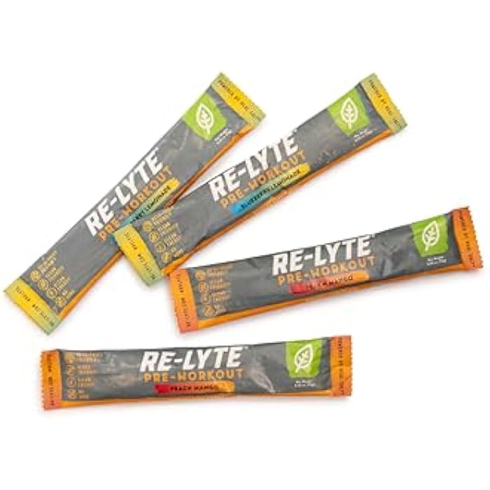 REDMOND Re-Lyte Pre-Workout Drink Mix, Sampler Pack, 4 Sticks - Image 4