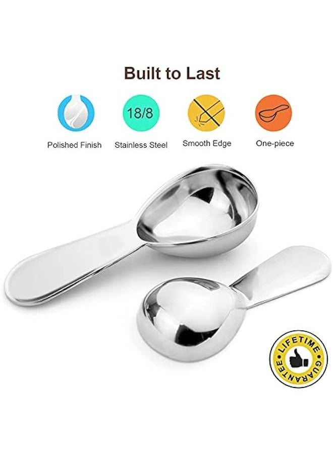 Coffee Scoop 2 TablespoonStainless Steel Measuring Spoons for Coffee Tea and Milk15ml&30ml