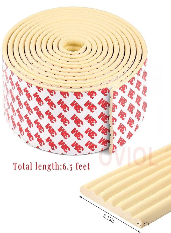 OVIOL 1 Pcs Corner Protector for Sharp Edges Thick Extra Soft Foam Table Corners Edge Protector Baby Proofing Products for Kids Table Desk Furniture, 6.5ft (2mtr) (Cream, Pack of 2) - Image 2