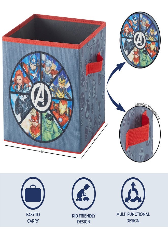 Idea Nuova Marvel Avengers Set of Two Spacious Collpasible Storage Cubes, 10"x10", Avengers / Grey - Image 4