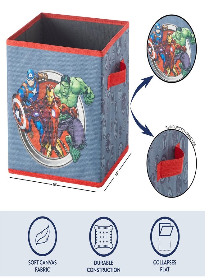 Idea Nuova Marvel Avengers Set of Two Spacious Collpasible Storage Cubes, 10"x10", Avengers / Grey - Image 3