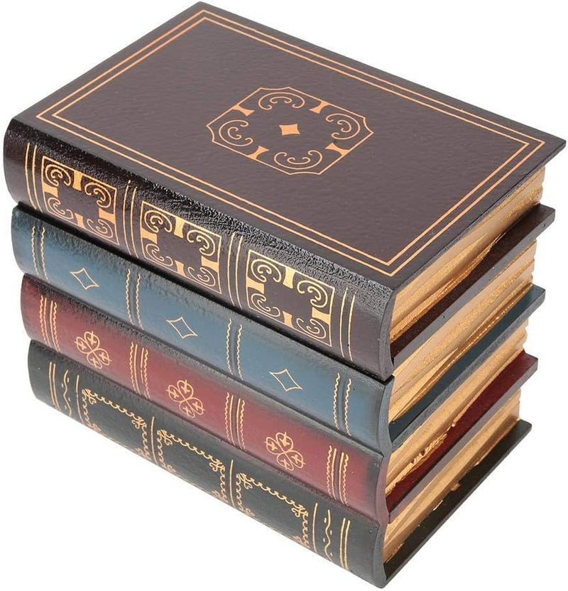 كلاراكو صندوق زينة على الطراز الأوروبي العتيق، صندوق تخزين كتب مزيفة، ديكور رف مكتب منزلي (كبير) - Image 1