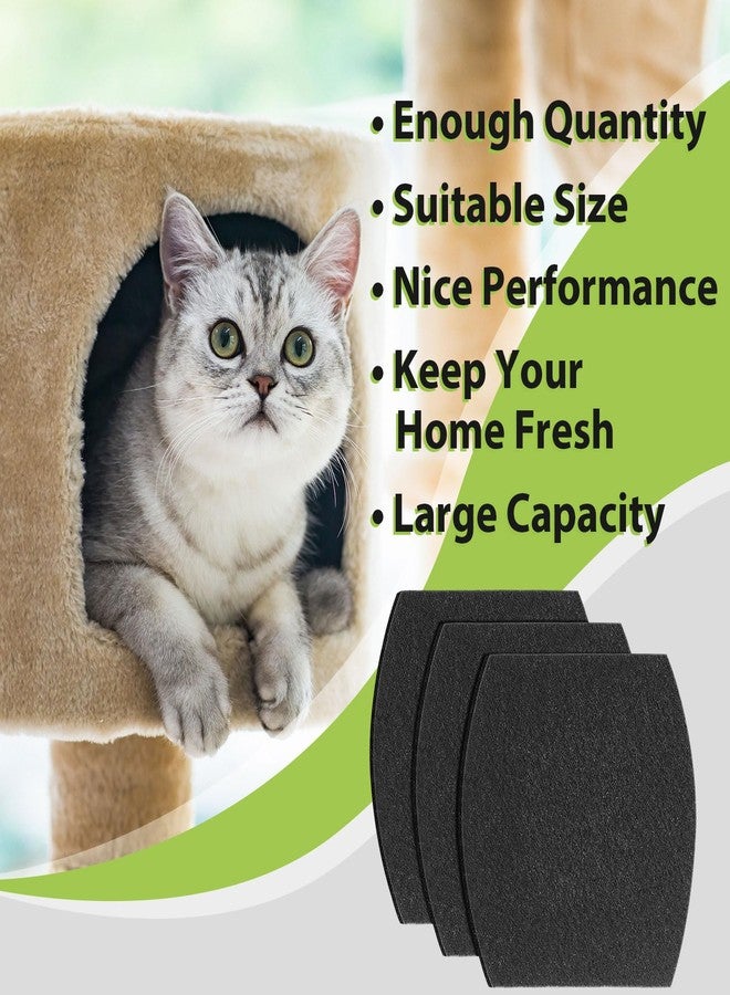 Jecery 10 Pcs Activated Carbon Cat Litter Box Replacement Filters Compatible with Petmate Booda Clean Step 6.3 x 5.91 Inches Filters to Absorbs Odors and Controls Damp for Keeping Fresh - Image 3