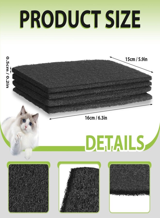 Jecery 10 Pcs Activated Carbon Cat Litter Box Replacement Filters Compatible with Petmate Booda Clean Step 6.3 x 5.91 Inches Filters to Absorbs Odors and Controls Damp for Keeping Fresh - Image 2