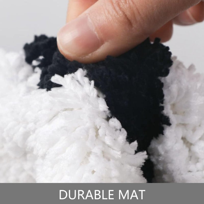 BOVEU حصل على سجادة حمام Naked Bath Mat، غير زلقة وقابلة لامتصاص الماء، بتصميم مضحك، بلون أبيض، مقاس 32 بوصة × 20 بوصة، قابلة للغسيل في الغسالة. - Image 5