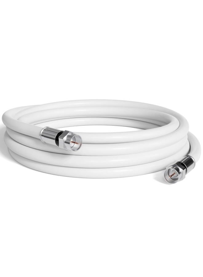 THE CIMPLE CO Coaxial Cable, 6 FT, RG6, Coax, TV Wire, Flexible, Indoor/Outdoor, Cable for High-Speed Internet, Dual Shielded, CATV, UV Resistant, CL2 Rated, 1.8 Meters, White - Image 1