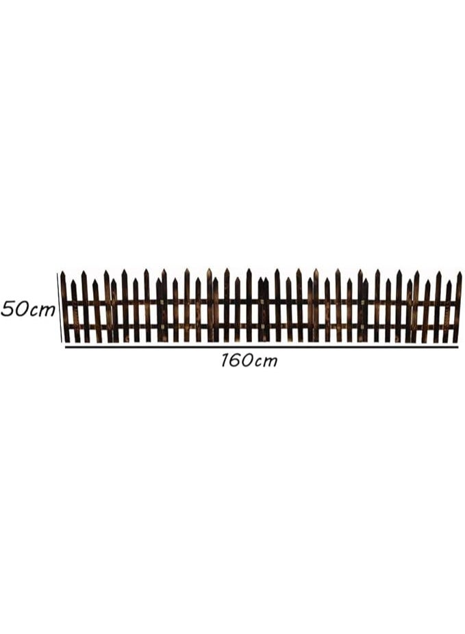 Rustic Natural Wooden Garden Fence – Flexible, Strong, and Weather-Proof Border for Outdoor Lawn & Landscaping 50x160 cm - Image 2