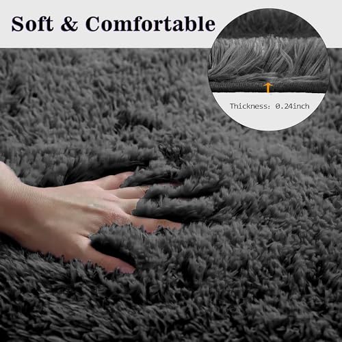 Eanpet Black Bathroom Rugs Sets 3Piece Bath Mat Solid Bath Rug Floor Mats Washable Shower Rug with U-Shaped Contour Rug Toilet Lid Cover - Image 3