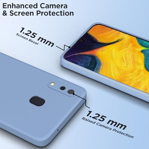 Pikkme Back Cover for Samsung Galaxy A20 / A30 / M10s | Camera Protection Shockproof Soft Matte Silicone Bumper Case (Aqua Blue) - Image 2