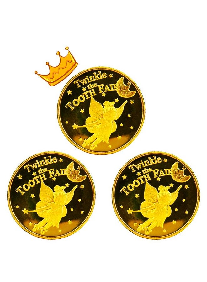 PAMBO Tooth Fairy Coins for Lost Tooth Kids with Gold-Plated,1.7Inch, Set of 3 - Image 1