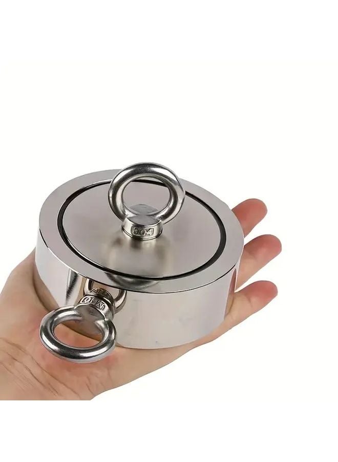 مغناطيس صيد مزدوج الجوانب 400 رطل شد خطاف دائري صلب 94 ملم 3.7 بوصة - Image 2