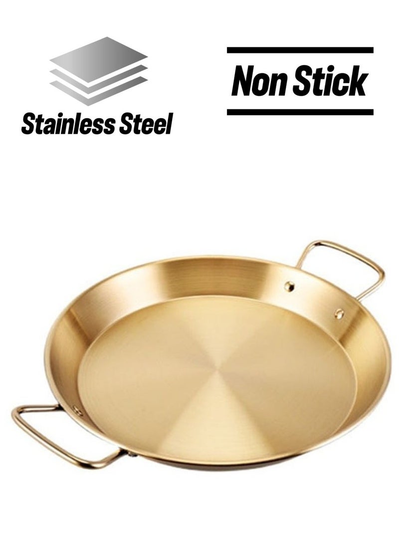 Arabest Applicable to Induction Cooking Metal Stainless Steel Seafood Frying Pan Non-stick Surface Double Handle Hot Pot - Image 1