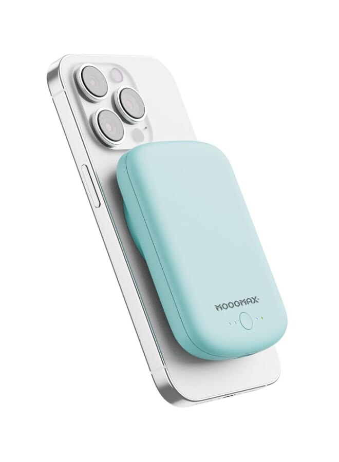 MOOG MAX 20W MAGNETIC MINI WIRELESS POWER BANK
PORTABLE FAST WIRELESS CHARGER EXTERNAL BATTERY 10000 MAH Green - Image 1