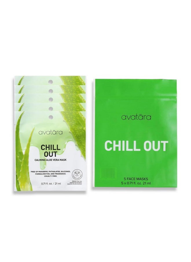 Chill Out Sheet Facial Mask Hydrating Mask Sheet Masks With Aloe Vera Leaf Juice And Ginkgo Biloba Face Mask Skincare Made With Tencel Fibers Parabenfree Stressedout Skin 5 Sheets - pzsku/Z46C79EDC241B1BF5E2AAZ/45/_/1719247056/c237090b-b8ea-4e2e-a212-1e6772a6aecc