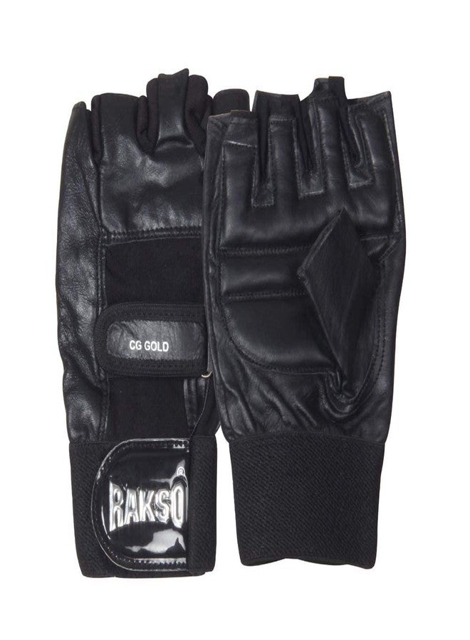 RAKSO CG Gym Gloves for Men Women Leather Gym Gloves Weightlifting, Fitness Training and Workout | with Half-Finger Length, Wrist Wrap for Protection - Image 1