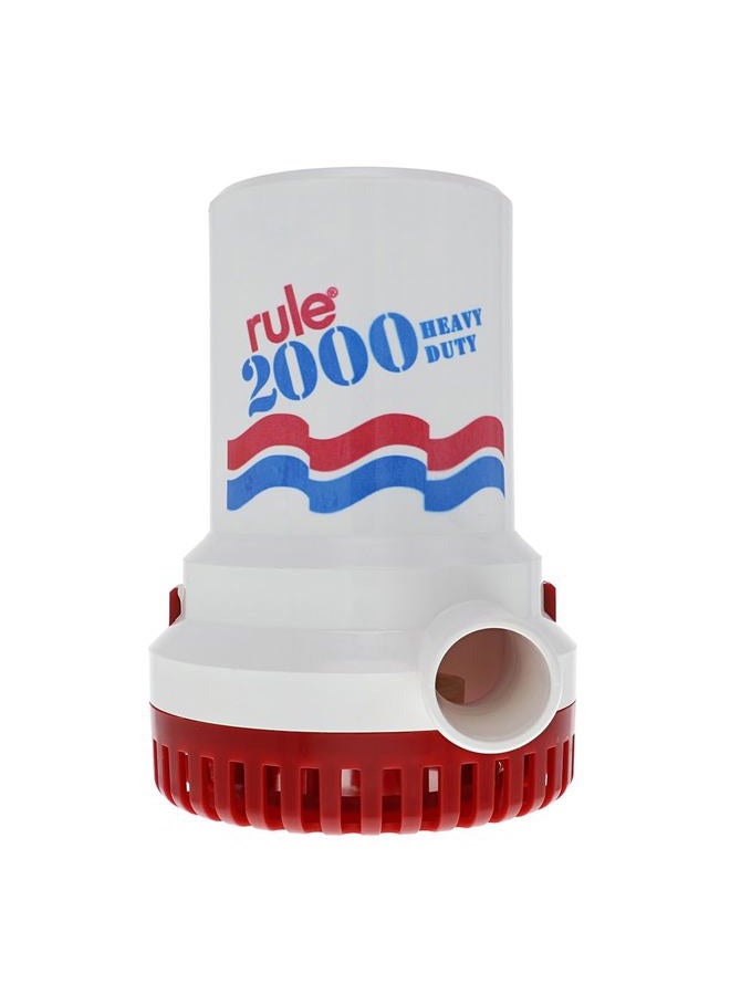 Rule 10, Bilge Pump, 2000 GPH, Non-Automatic, 12 Volt - Image 1