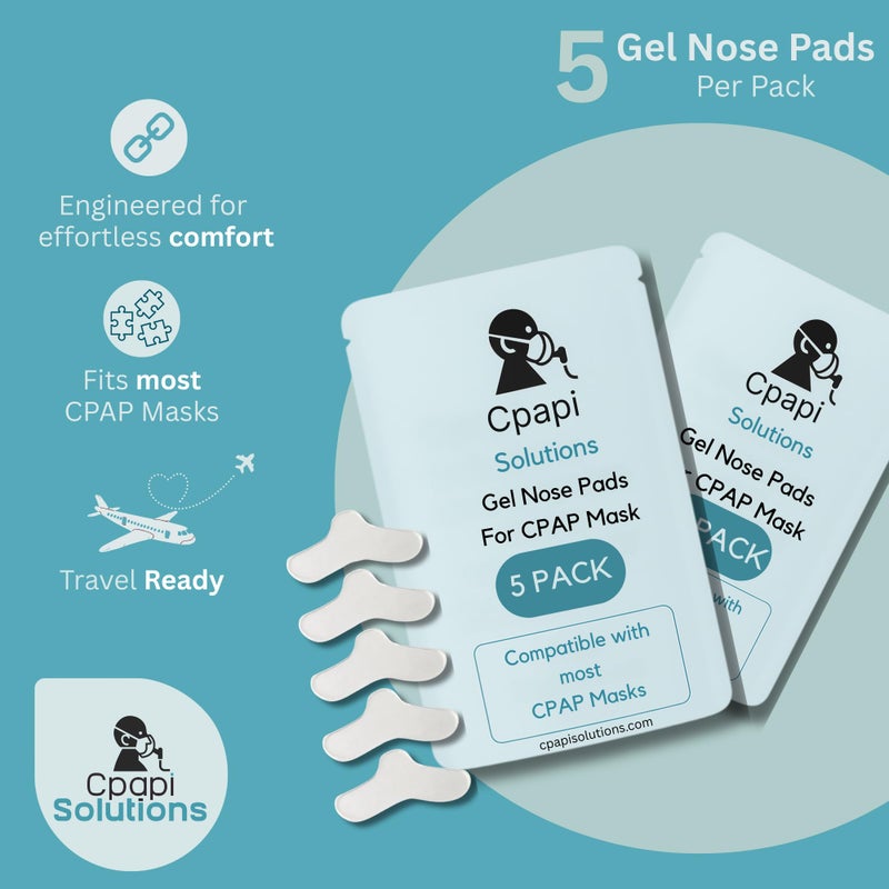 CPAPi Solutions CPAP Gel Nose Pads 5 Pack by CPAPi Solutions â€“ Soft Cushion for CPAP Mask Comfort â€“ Helps Prevent Irritation, Redness & Pressure Marks - Image 2