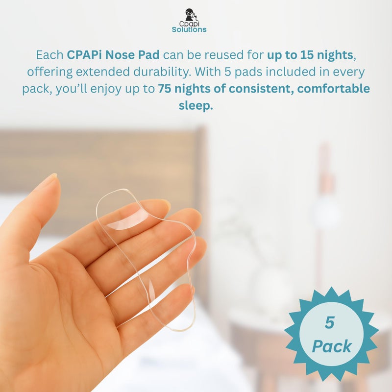 CPAPi Solutions CPAP Gel Nose Pads 5 Pack by CPAPi Solutions â€“ Soft Cushion for CPAP Mask Comfort â€“ Helps Prevent Irritation, Redness & Pressure Marks - Image 4