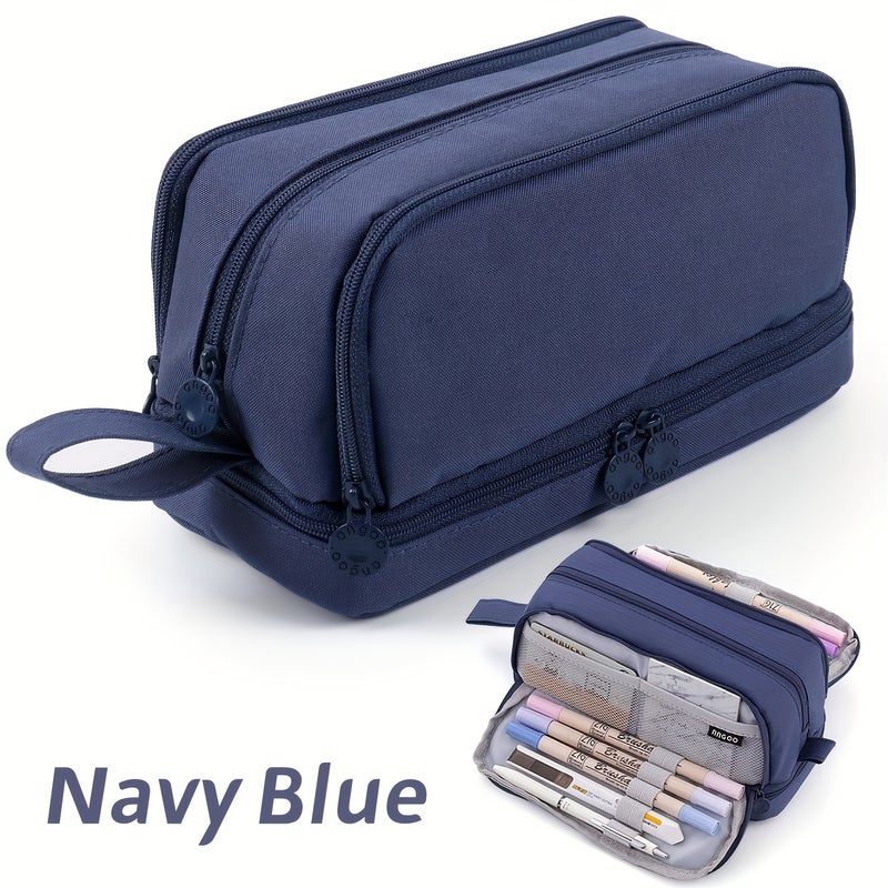 Double Layer Pencil Case - Large Capacity Oxford Cloth - Image 5
