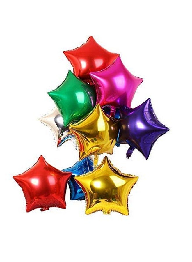 Balloonistics Star Shape Metallic Foil Balloon for Decoration Pack of 5 Pcs (Multi) - Image 1