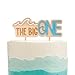 MUWEOL The Big One Wooden Cake Topper Wave Theme First1st Birthday Party DecorationSurf Boy Party DecorSmash Cake Photo Props wave topper - Image 3