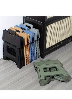Generic A Sturdy and Durable Thickened Portable Folding Stool with Handle - 1 Square Plastic Foldable Stool for Indoor, Party, Picnic, Fishing | Durable PP material, supports adult weight up to 330 lbs, no electricity or batteries required  - Image 5