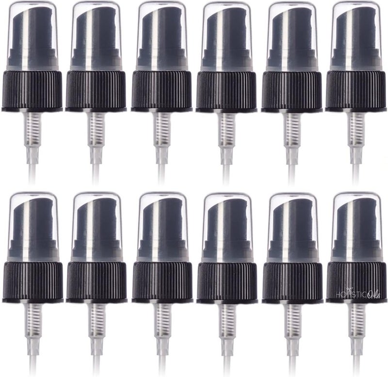 Holistic Oils Spray Tops for Essential Oil Bottles - 12 Essential Oil Spray Bottle Tops Oil Spray Tops Oil Mist Sprayer Replacement Pump Reusable Tops for 5 ml, 15 ml 20 ml Essential Oil Bottles