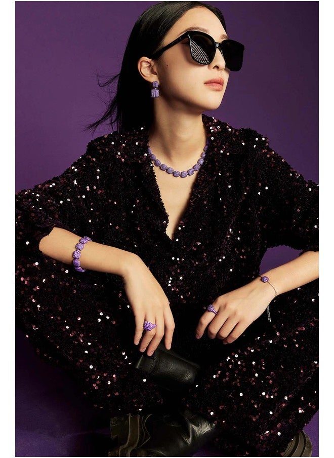 MONACO - APM Purple Square Ring - Image 1