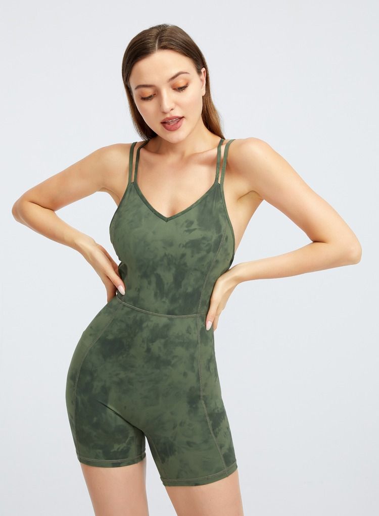 Loquat Dance Ballet Yoga Jumpsuit Green  - Image 1
