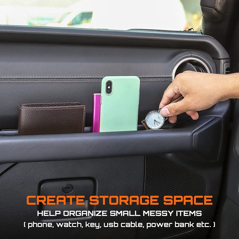 Luckam JL GrabTray Passenger Storage Tray Organizer Grab Handle Accessory Box for 2018-2021 for Jeep Wrangler JL JLU & for Jeep Gladiator JT, Interior Accessories, Black - Image 4