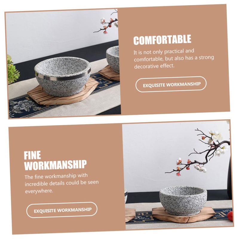 Heat Resistant Stone Pot Holders 2Pcs Kitchen Casserole Mats Wear Resistant Desktop Trivets - Image 5