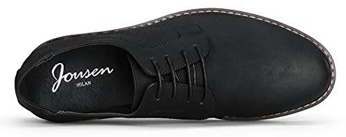 Jousen Dress Shoes for Men Plain Toe Suede Oxfords Lightweight Business Casual Classic Formal Derby Shoes(AMY619 Black 9) - Image 5