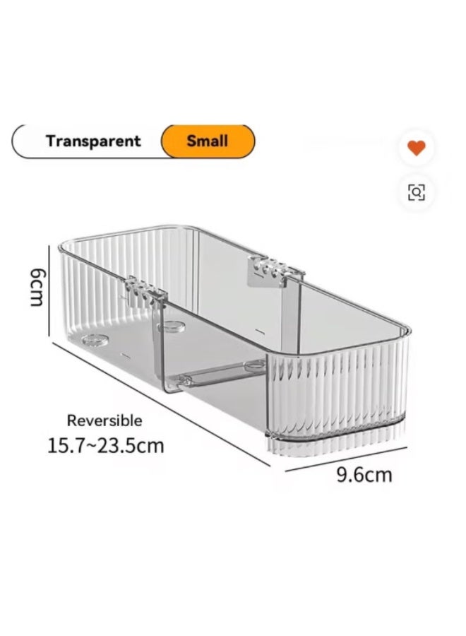 Adjustable Drawer Organizer (3 PCS Set) - Clear Extendable Cutlery Tray & Plastic Divider for Kitchen, Office & Desk Storage-large, medium, small - Image 4