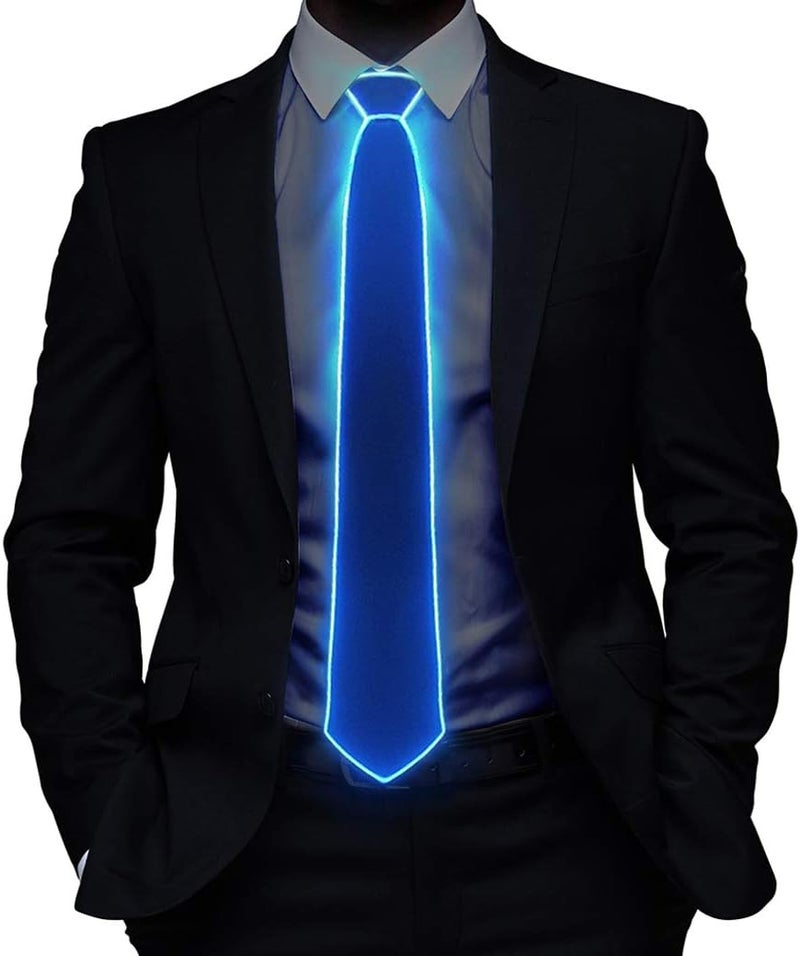 SATUMIKO Led Tie Light Up Fanny Ties Novelty Necktie For Men LED Light Up Ties Costume Accessory - Image 1
