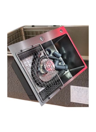 Kitchen sink 80cm x 50cm includes 3 inch drain and fruit grid