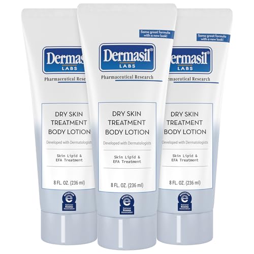 Dermasil Body Lotion, Dry Skin Treatment, 3-Pack â€“ Non-Greasy, Fast-Absorbing, Fragrance-Free Lotion, Cruelty-Free, 8 Oz Ea - Image 1