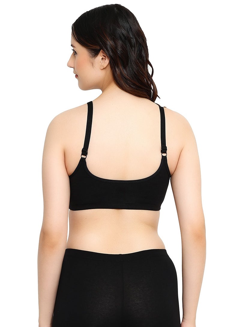 RAJNI Women's Bra D Cup Front Opening Soft PolyCotton Seamless Light Padded Full Coverage Natural Lift Wire-free Plus Size Pack of 2 - Image 2