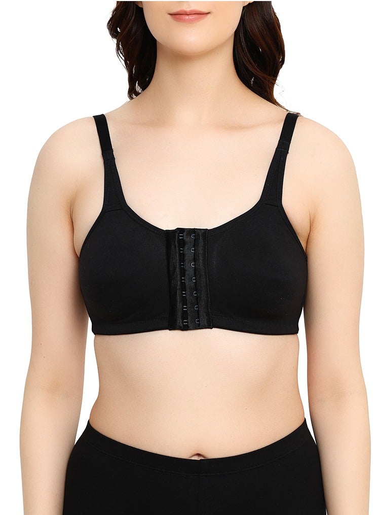 RAJNI Women's Bra D Cup Front Opening Soft PolyCotton Seamless Light Padded Full Coverage Natural Lift Wire-free Plus Size Pack of 2 - Image 4