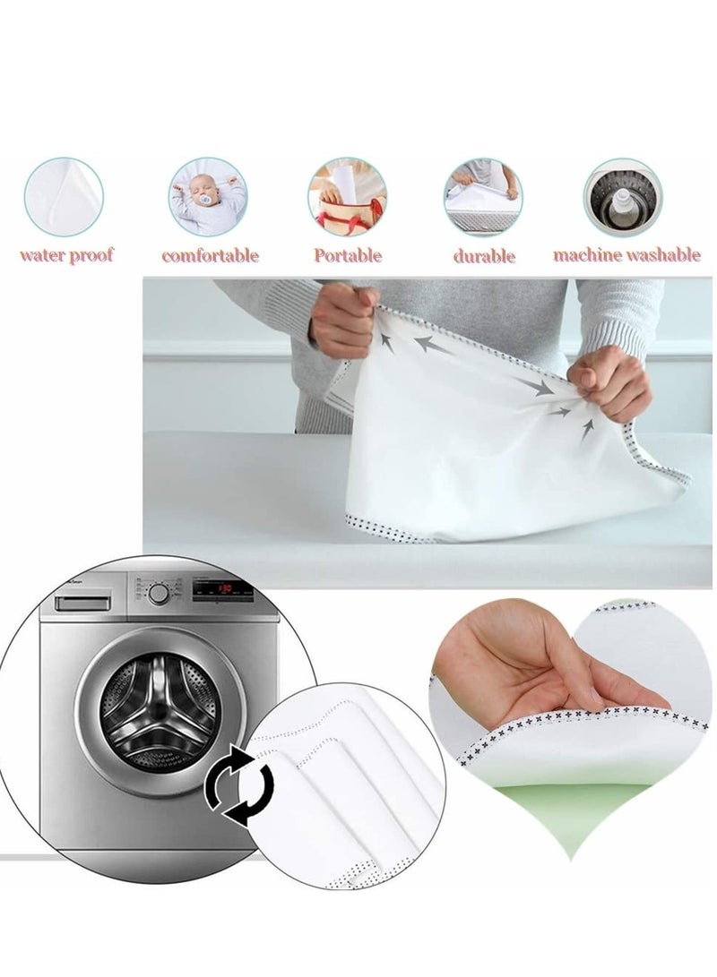 3-pack Baby Waterproof Diaper Pad Liner,Allergy-Proof And Super Soft,washable Reusable Diaper Leak Cover,Changing Pad Cover,Suitable For Newborn Boys And Girls - Image 5