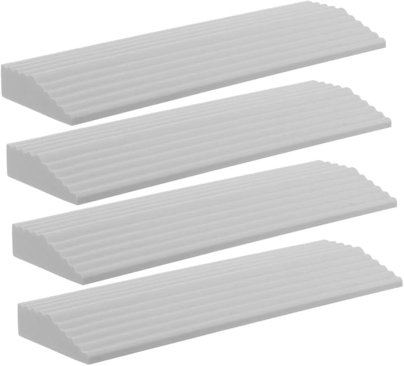 4Pcs Portable Entry Ramp Mat Non Slip Plastic Doorway Threshold Ramp for Wheelchair - Image 2