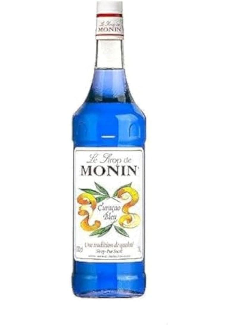 Monin Premium Blue Curaçao Flavored Syrup for Mocktails and Beverages - 1L - Image 2