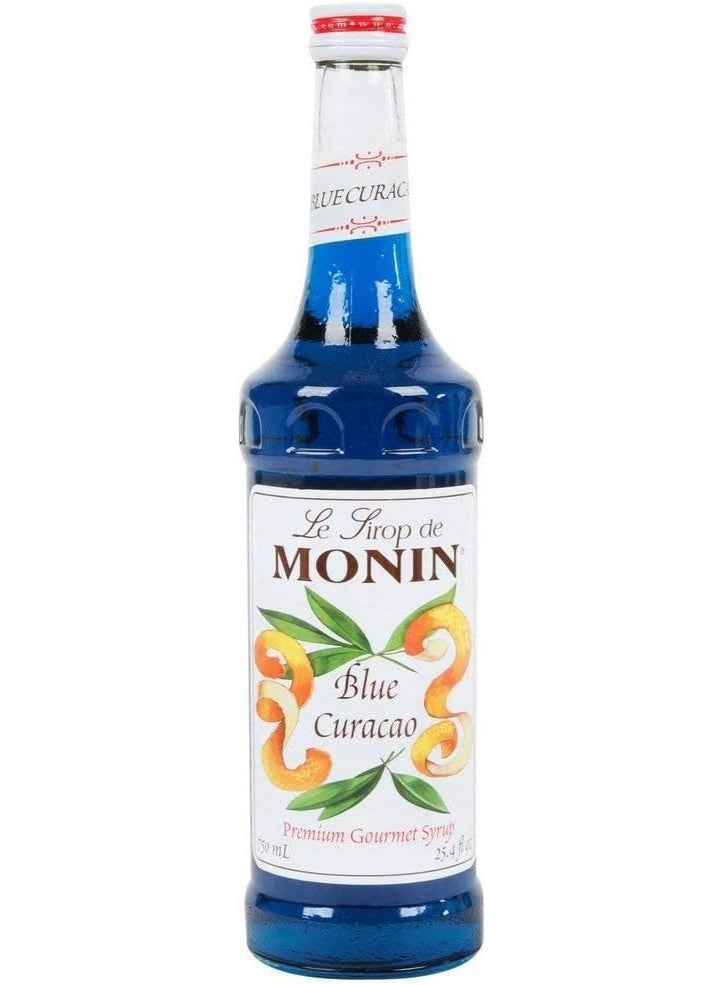 Monin Premium Blue Curaçao Flavored Syrup for Mocktails and Beverages - 1L - Image 1