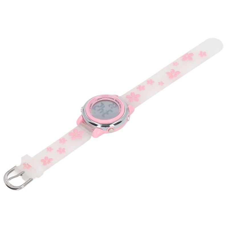 Girls Digital Sport Watches Clear Scale 3D Cartoon Waterproof Watch with LED Backlight Alarm Clock for 3 to 10 Years Old White - Image 2