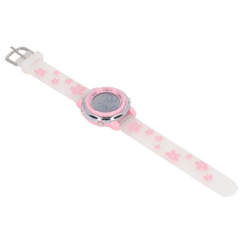 Girls Digital Sport Watches Clear Scale 3D Cartoon Waterproof Watch with LED Backlight Alarm Clock for 3 to 10 Years Old White - Image 4
