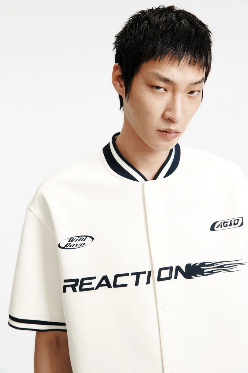 H&M  Loose Fit Scuba Baseball shirt for Men | Best Price UAE