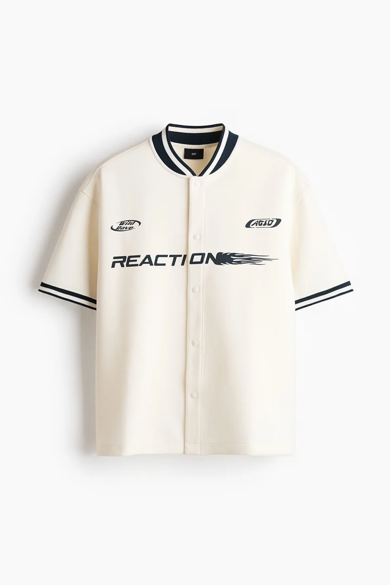 H&M  Loose Fit Scuba Baseball shirt for Men | Best Price UAE